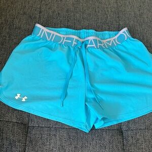 Size Small Under Armour Running Shorts Heat Gear Light Blue